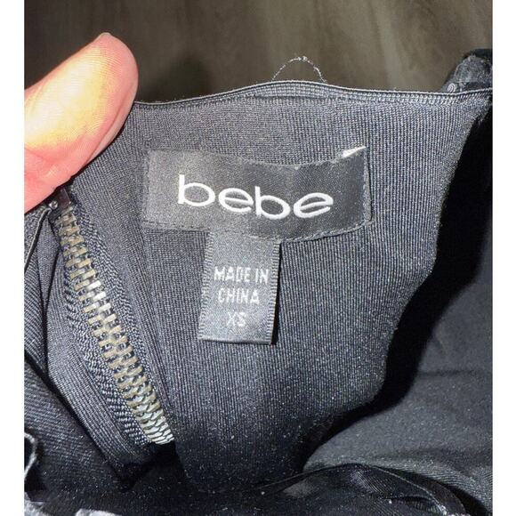 Bebe Strapless Sequin Black Fitted Dress, Cocktail,Women's XS, Party, Prom - Picture 5 of 7